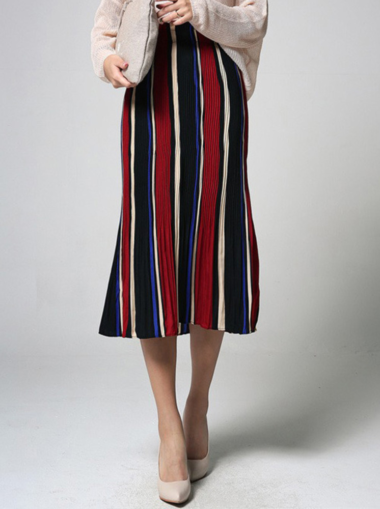 스트라이프 스커트_Striped Skirt